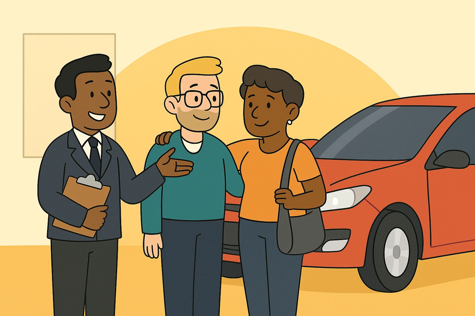 Ilustración Auto años