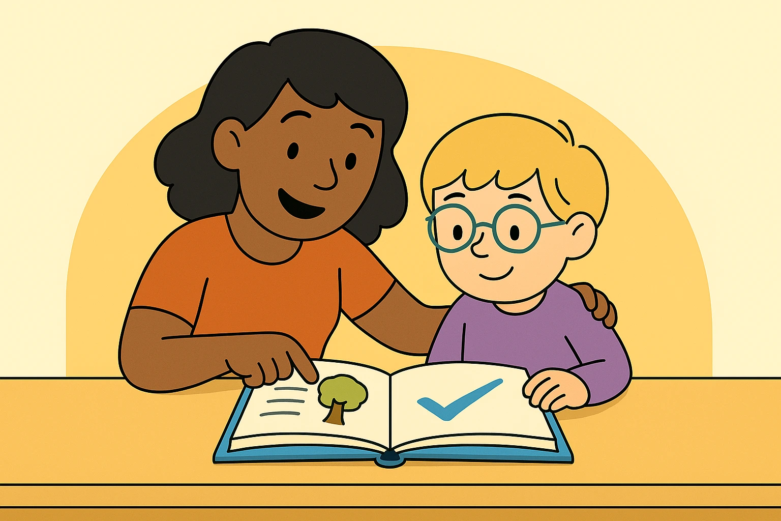 Ilustración Hijos años