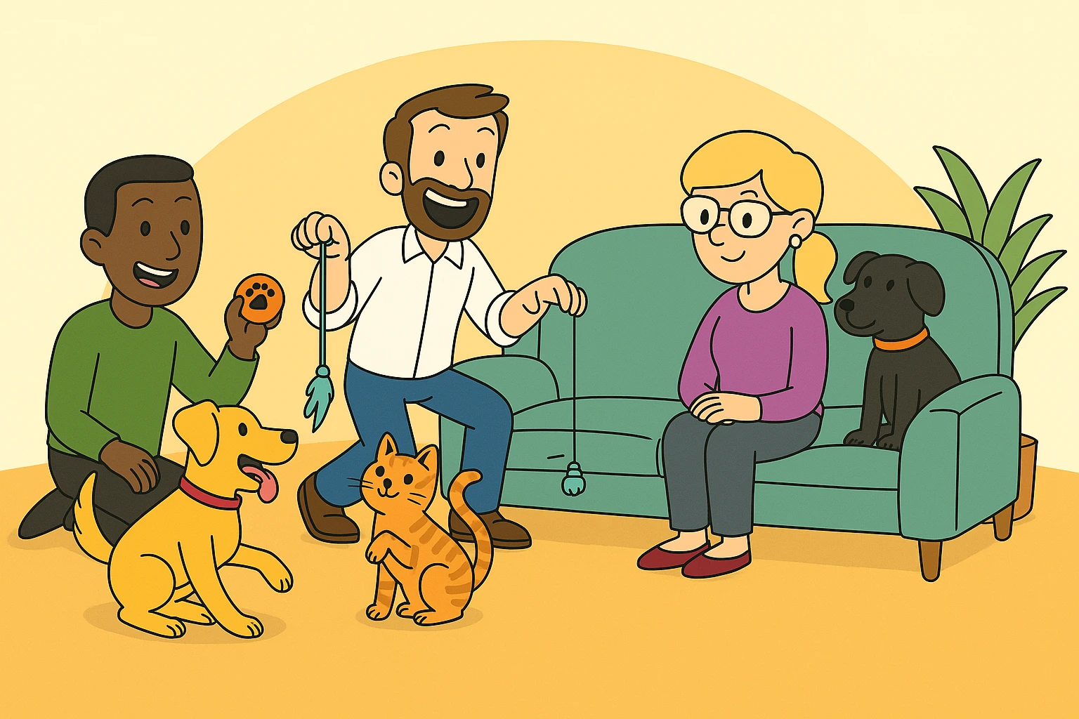 Ilustración Mascotas años